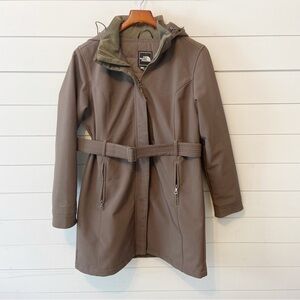 The North Face | Women’s Taupe Hooded Parka with Belt Size Medium